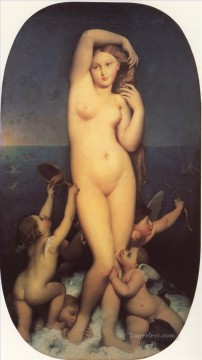  nude Canvas - Venus Anadyomene nude Jean Auguste Dominique Ingres